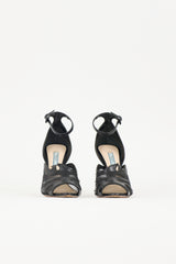 Prada Leather & Mesh Flame Heel