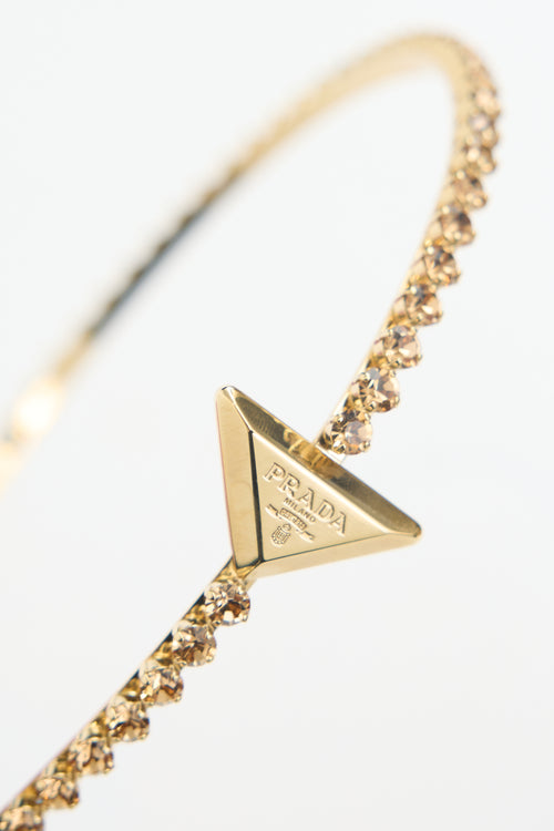 Prada Crystal Embellished Headband