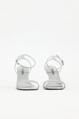 Prada Leather Triangle Logo Sandal