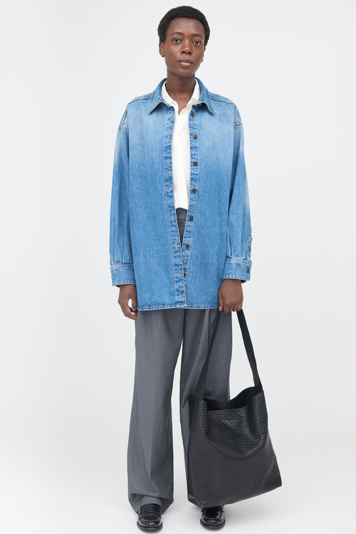 Prada SS 2023 Full Grain Leather Tote Bag