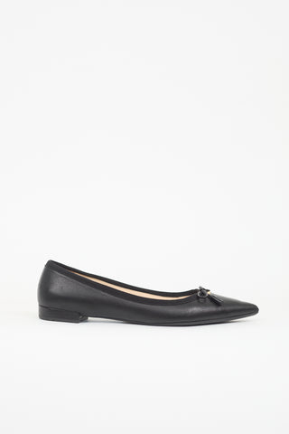 Prada Pointed Toe Logo Flat