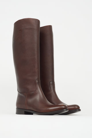 Prada Saffiano Leather Boot