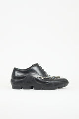 Prada Leather Crystal Embellished Oxford