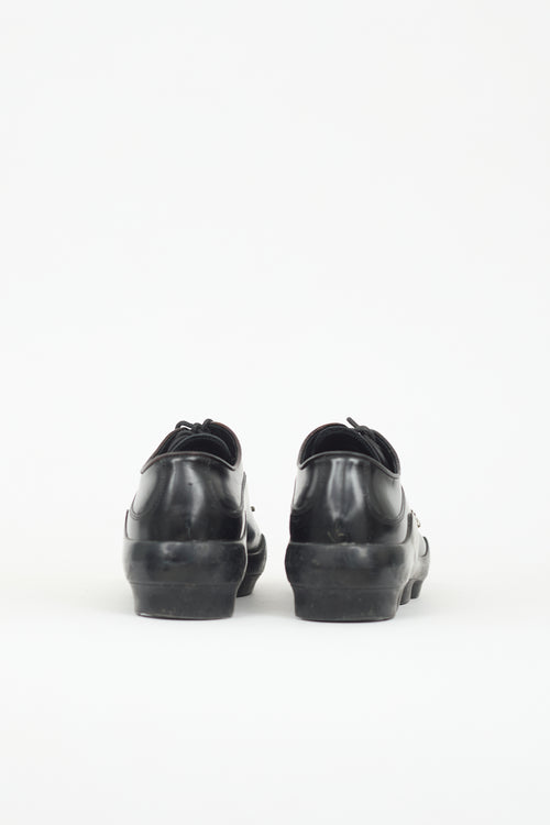 Prada Leather Crystal Embellished Oxford