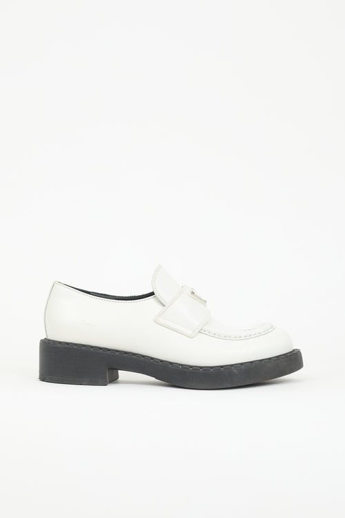 Prada Leather Logo Loafer