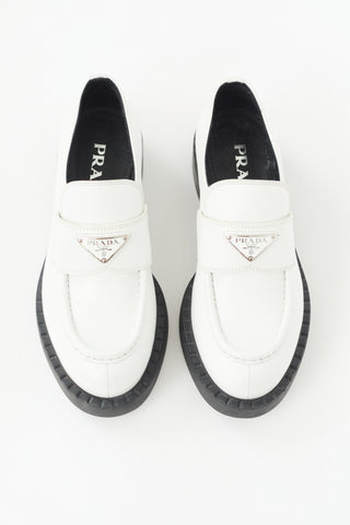 Prada Leather Logo Loafer