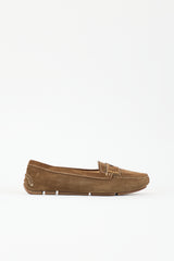 Prada Suede Logo Loafer