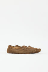 Prada Suede Logo Loafer