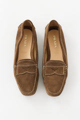 Prada Suede Logo Loafer