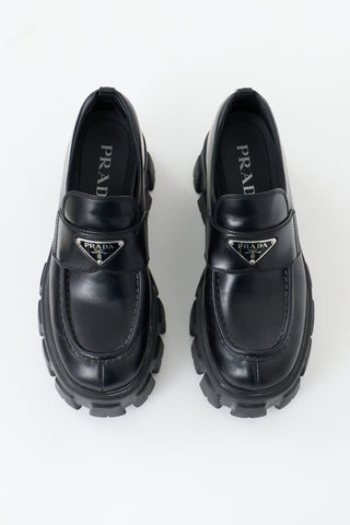 Prada Leather Monolith Loafer