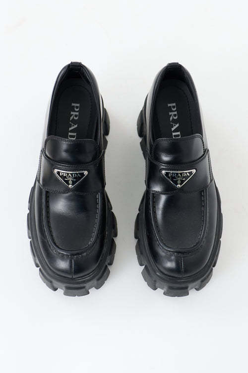 Prada Leather Monolith Loafer