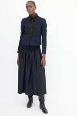 Prada Black & Navy Cropped Jacket