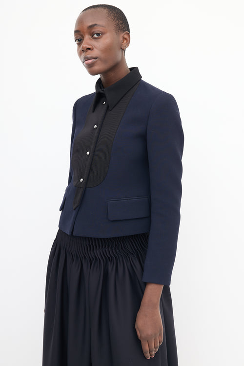 Prada Black & Navy Cropped Jacket