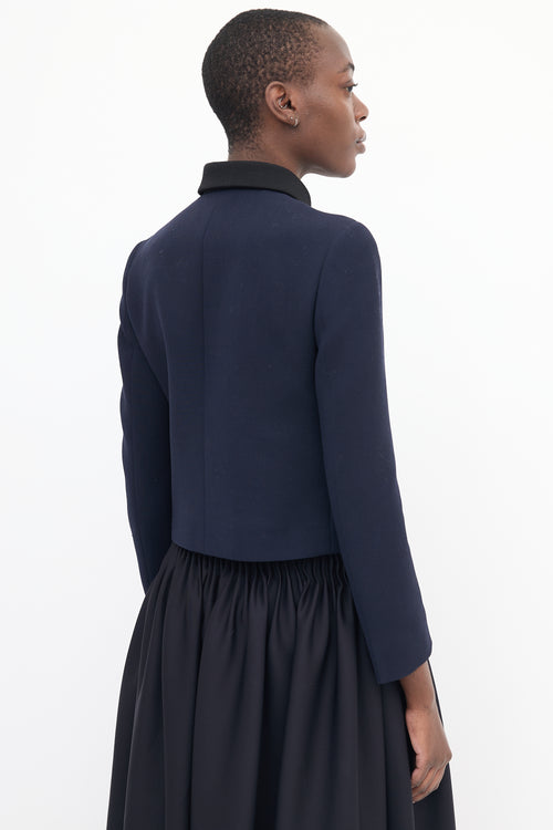 Prada Black & Navy Cropped Jacket