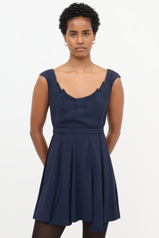 Prada 2011 Crepe Pleated Dress