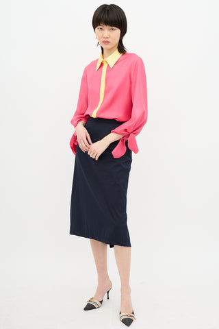 Prada Pleated Midi Skirt