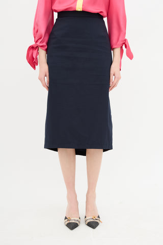 Prada Pleated Midi Skirt