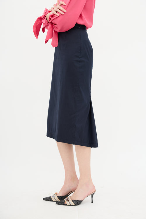 Prada Pleated Midi Skirt