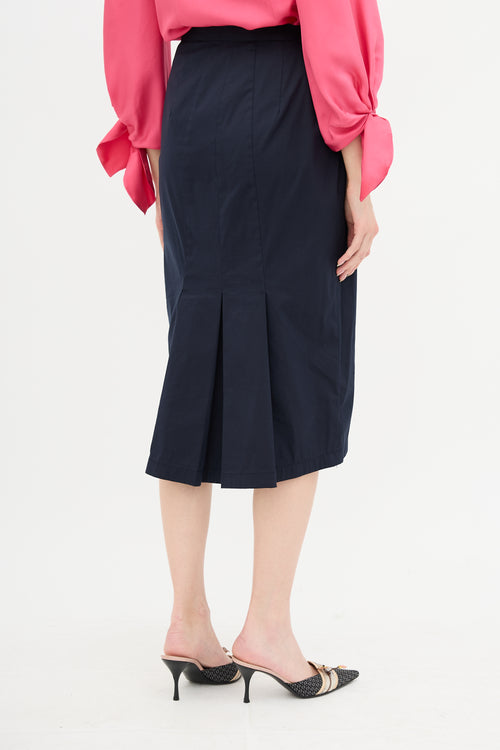 Prada Pleated Midi Skirt