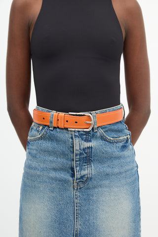 Prada Leather Buckle Belt