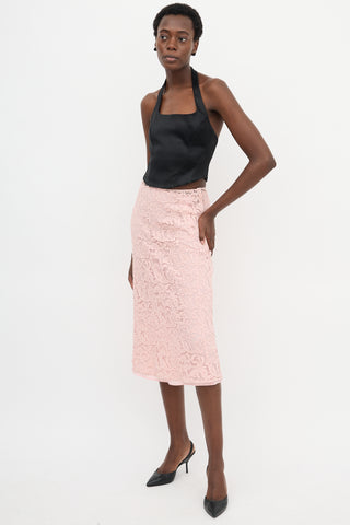 Prada Lace Pencil Skirt