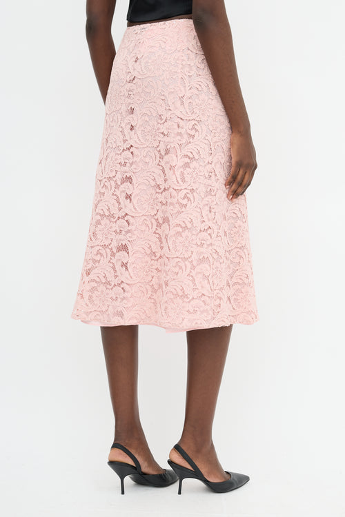 Prada Lace Pencil Skirt