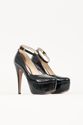Prada Patent Platform Pump