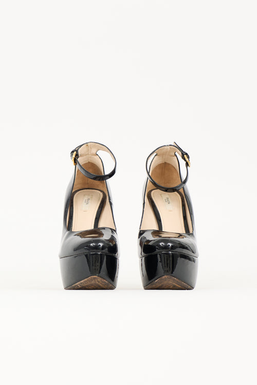 Prada Patent Platform Pump