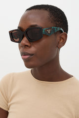 Prada SPR15Y-F Rectangular Sunglasses