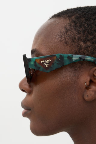 Prada SPR15Y-F Rectangular Sunglasses