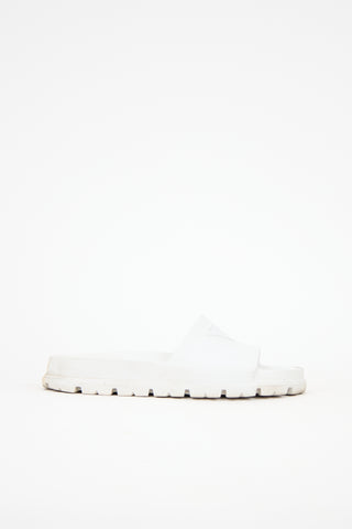 Prada Rubber Triangle Logo Slide