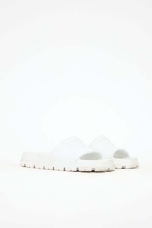 Prada Rubber Triangle Logo Slide