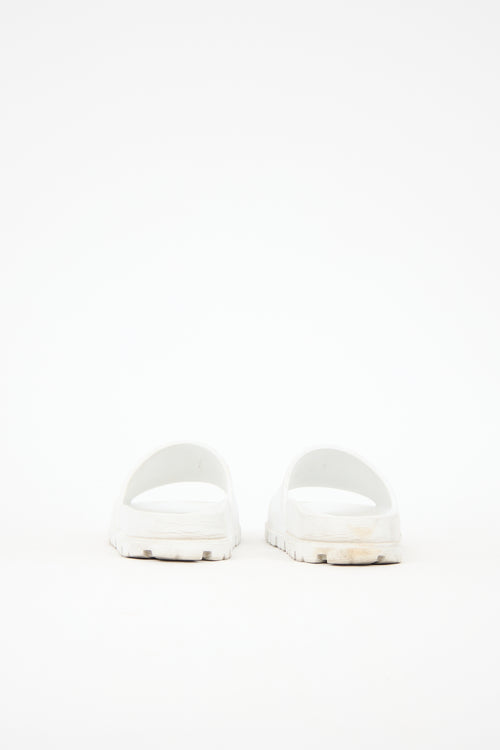 Prada Rubber Triangle Logo Slide