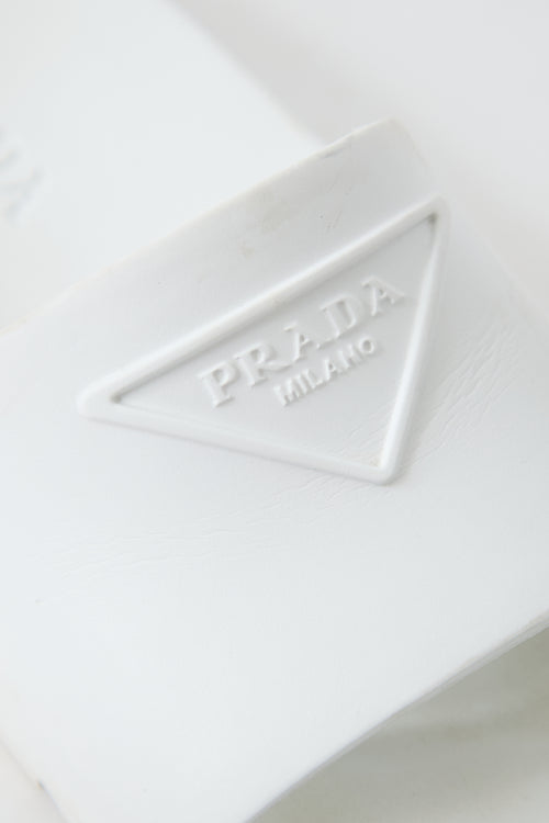 Prada Rubber Triangle Logo Slide