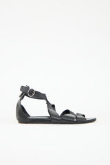 Prada Leather Flat Caged Sandal