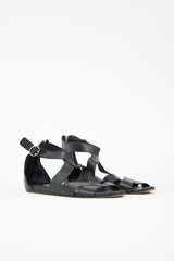 Prada Leather Flat Caged Sandal
