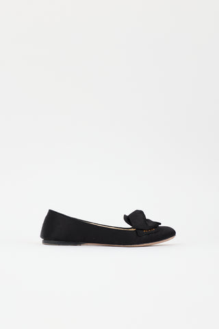 Prada Satin Logo Flat
