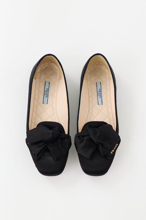 Prada Satin Logo Flat