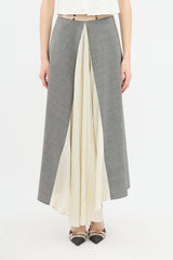 Prada Wool & Silk Panelled Skirt