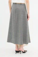 Prada Wool & Silk Panelled Skirt