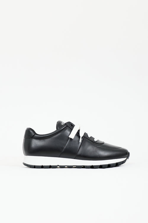 Prada Leather Logo Sneaker
