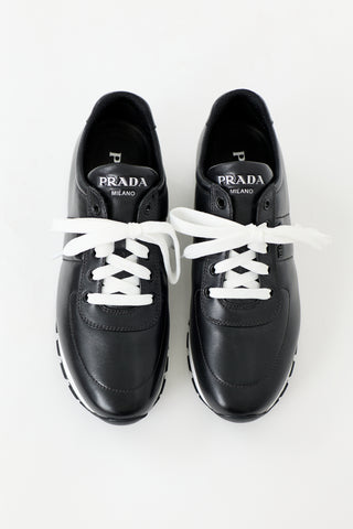Prada Leather Logo Sneaker