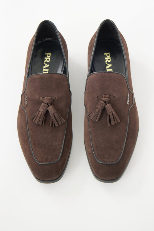 Prada Suede Tassel Loafer