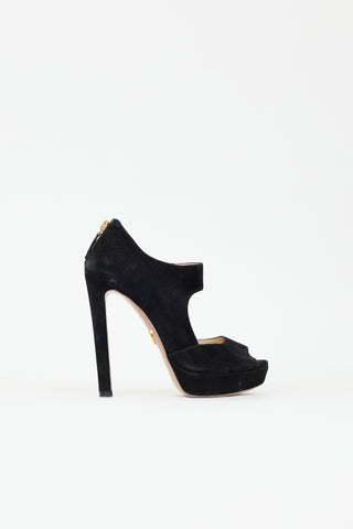 Prada Suede Platform Heel