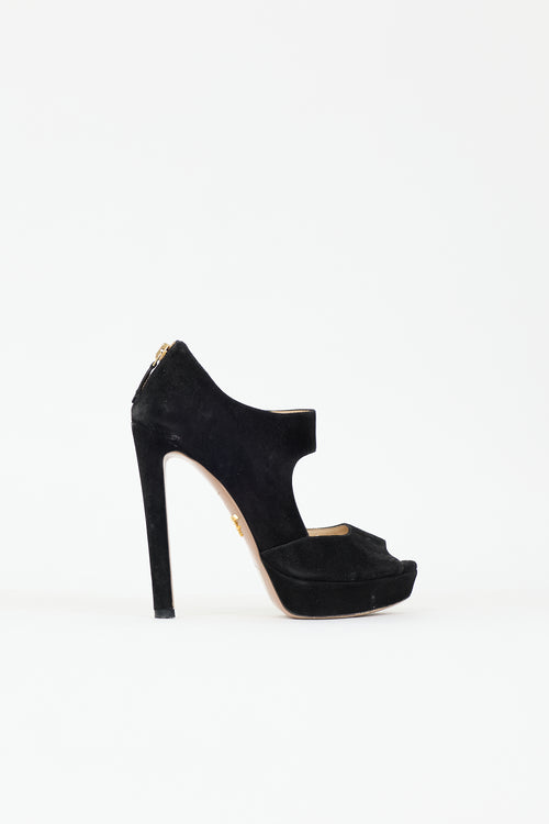 Prada Suede Platform Heel