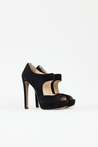 Prada Suede Platform Heel