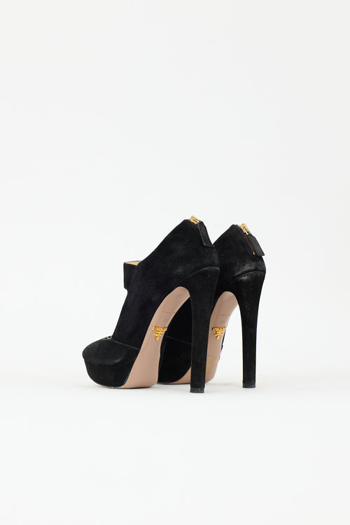 Prada Suede Platform Heel