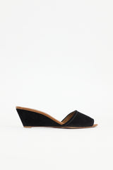 Prada Suede Wedge Mule
