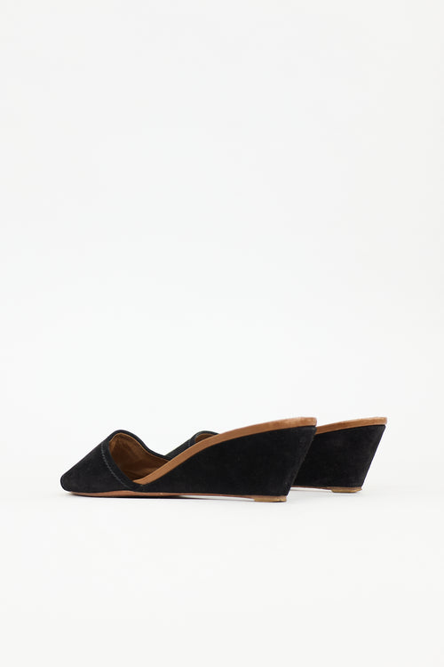 Prada Suede Wedge Mule