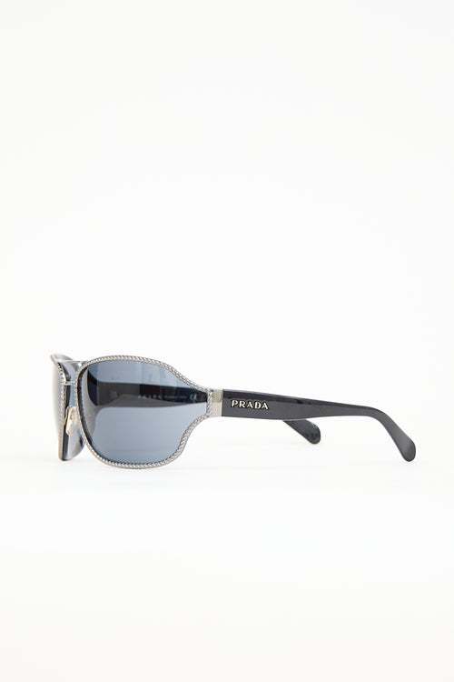 Prada SPR16H Metal Sunglasses